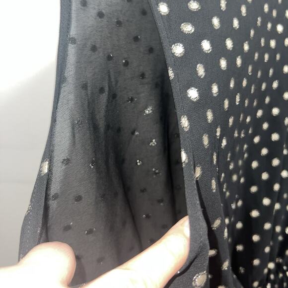 Forever 21 Sleeveless Blouse With Sheer Mesh Dotted 2xl - Picture 6 of 9